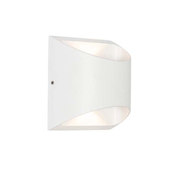 Moderne buiten wandlamp wit incl. Led 2-lichts ip54 - mal