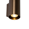 Moderne wandlamp donkerbrons rond 2-lichts - sandy