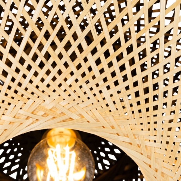 Oosterse buiten plafondlamp bamboe 50 cm ip44 - rina