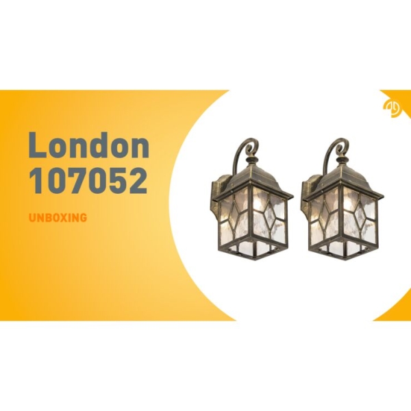 Set van 2 romantische buiten wandlantaarns brons - London