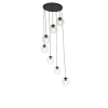 Smart hanglamp zwart 7-lichts incl. Wifi ST64 - Pallon