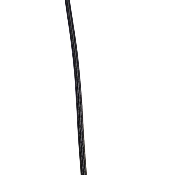 Smart hanglamp zwart met smoke glas incl. 3 wifi st64 - dome