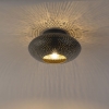Smart plafondlamp zwart met goud 25 cm incl. Wifi p45 radiance 14