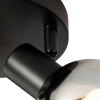 Smart plafondspot zwart met smoke glas incl. 3 wifi p45 - vidro