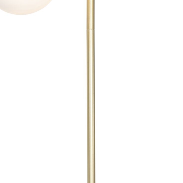 Smart vloerlamp goud met mat glas incl. 2 wifi p45 - pallon