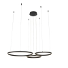 Hanglamp zwart incl. LED 3-staps dimbaar 3-lichts - Anello