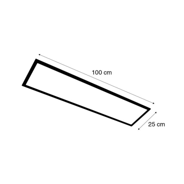 Modern LED paneel wit 100 cm incl. LED dim to warm - Ayse