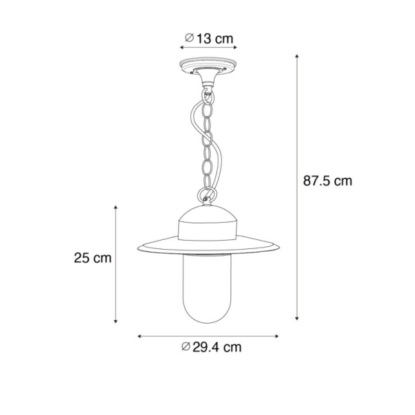 Moderne buiten hanglamp roestbruin IP44 - Kansas