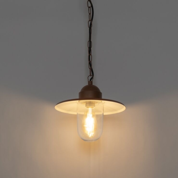 Moderne buiten hanglamp roestbruin IP44 - Kansas