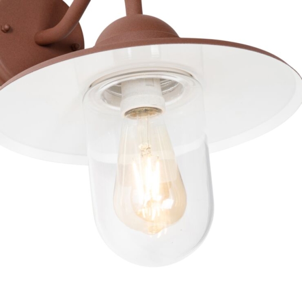 Moderne buiten wandlamp roestbruin IP44 - Kansas