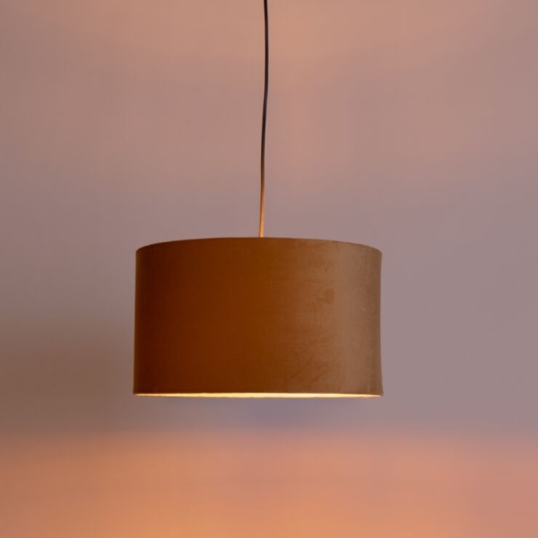 Moderne hanglamp geel met goud 40 cm - rosalina