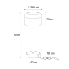 Moderne tafellamp chroom oplaadbaar - Poppie