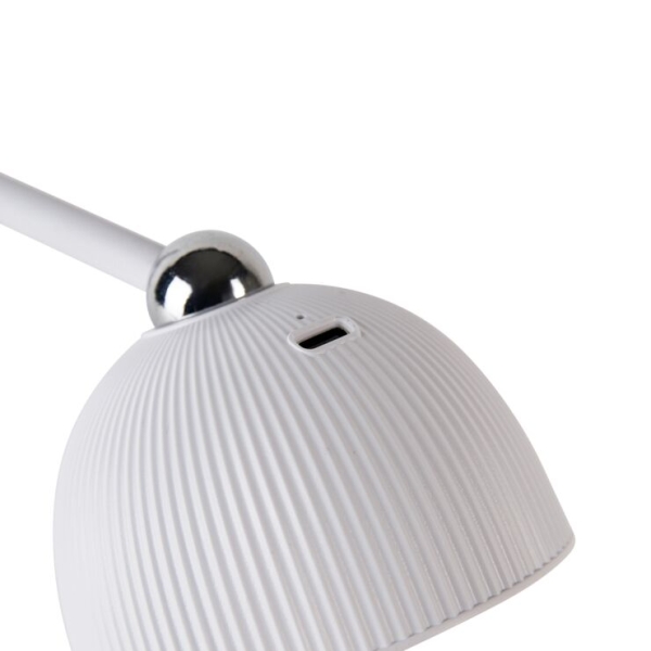 Moderne tafellamp wit oplaadbaar - moxie