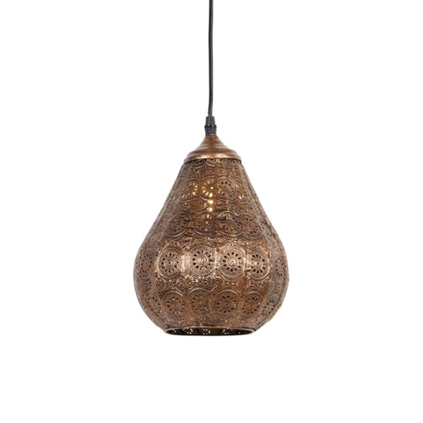 Oosterse hanglamp koper - Billa Dia