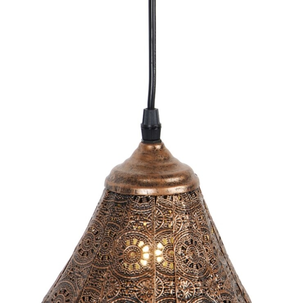 Oosterse hanglamp koper - Billa Dia