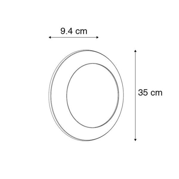 Plafonnière wit met bewegingssensor IP65 - Umberta