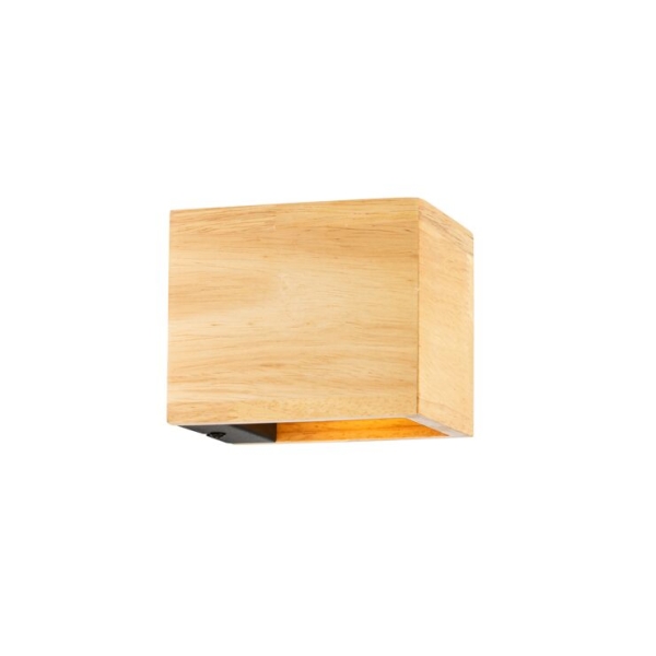 Set van 4 smart wandlamp eiken hout 8 cm incl. LED - Transfer