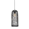 Smart buiten hanglamp zwart rotan 3-lichts incl. 3 Wifi G95 - Calamus