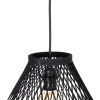 Smart buiten hanglamp zwart rotan 3-lichts incl. 3 Wifi G95 - Calamus