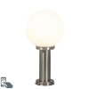 Smart buitenlamp paal staal RVS 50 cm incl. Wifi A60 - Sfera