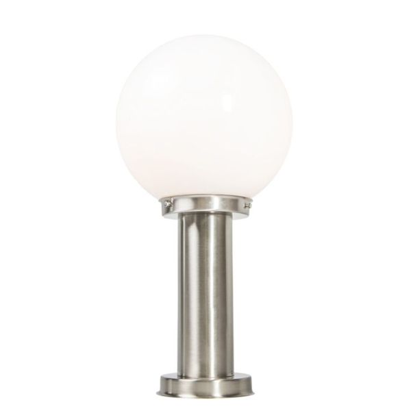 Smart buitenlamp paal staal rvs 50 cm incl. Wifi a60 - sfera