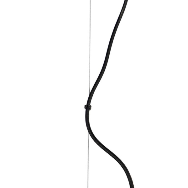 Smart hanglamp zwart met amber glas incl. 8 wifi g9 - uvas
