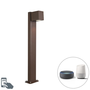 Smart staande buitenlamp roestbruin 65 cm IP44 incl. Wifi GU10 - Baleno