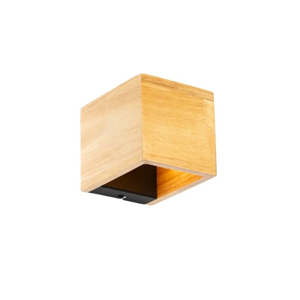 Smart wandlamp eiken hout 8 cm incl. LED - Transfer