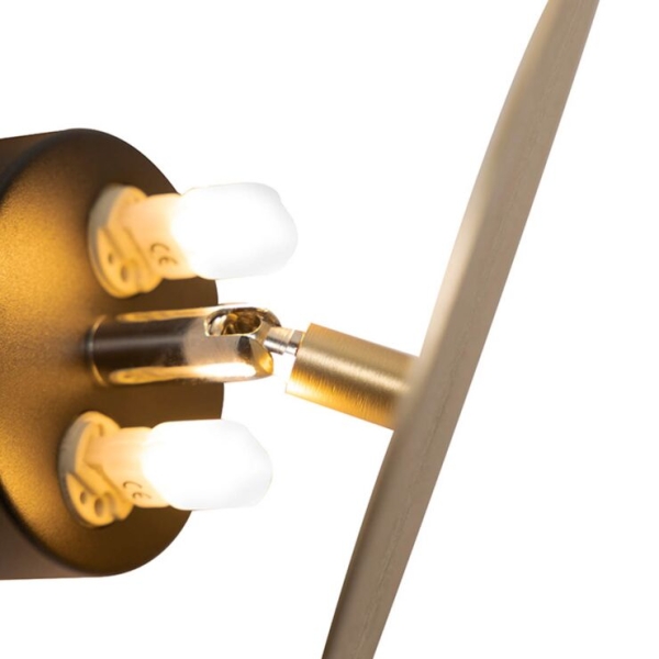 Smart wandlamp rond goud incl. 2 wifi g9 - pulley