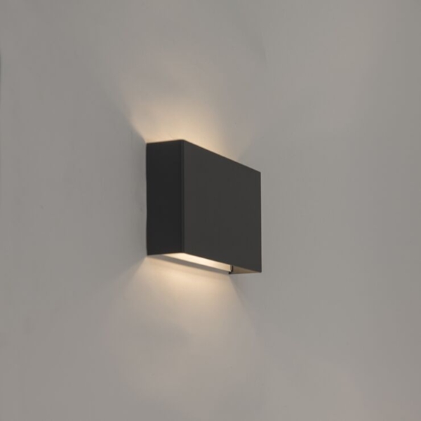 Smart wandlamp zwart 24 cm incl. 2 wifi g9 - otan