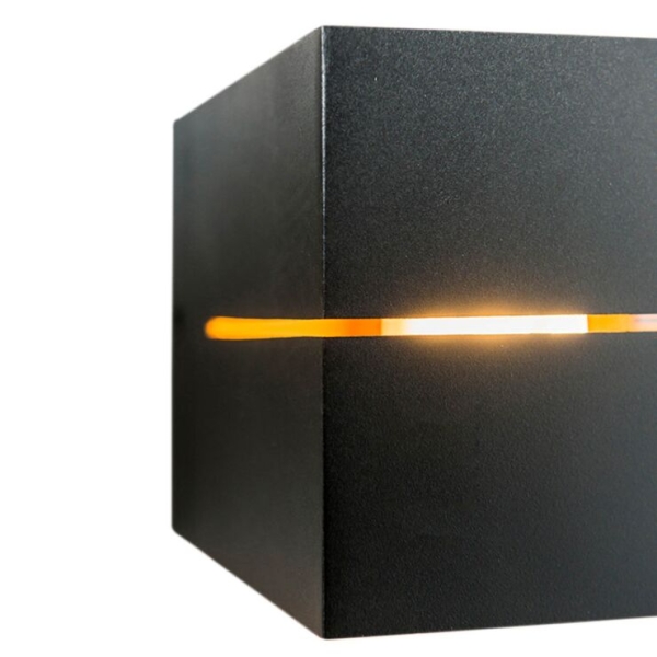 Smart wandlamp zwart met goud 9