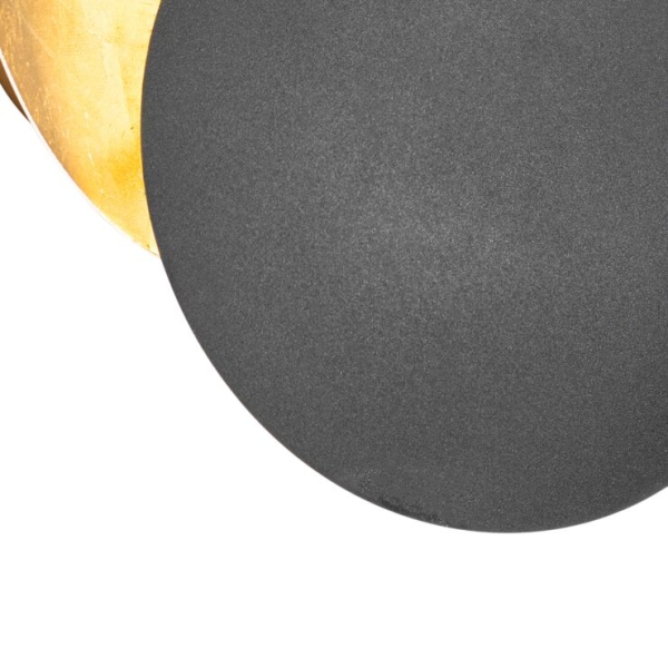 Smart wandlamp zwart met goud incl. Wifi g9 - sunrise