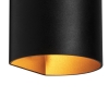 Smart wandlamp zwart met messing incl. Wifi g9 - sabbio