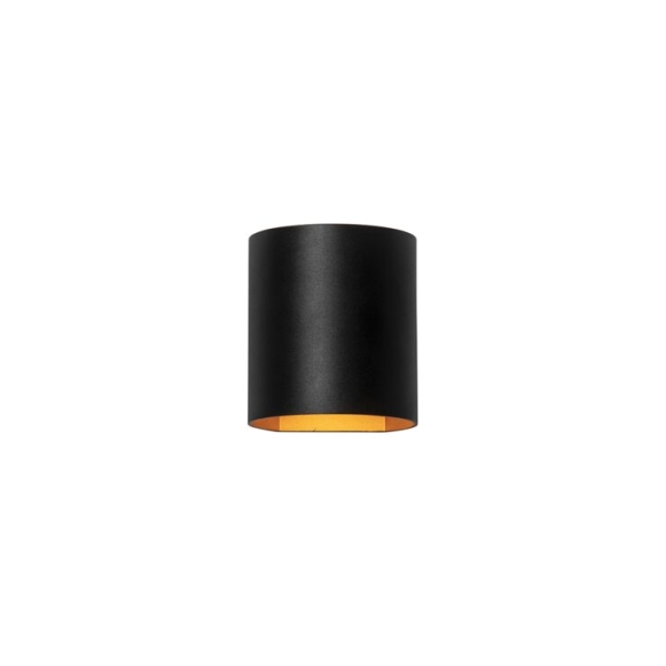 Smart wandlamp zwart met messing incl. Wifi g9 - sabbio