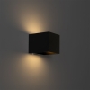 Wandlamp zwart incl. LED en touch dimmer oplaadbaar - Joris