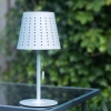 Buiten tafellamp wit incl. LED 3-staps dimbaar oplaadbaar en solar - Ferre