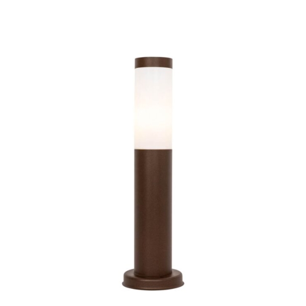 Buitenlamp paal roestbruin met opaal 45 cm IP44 - Rox