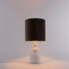 Design tafellamp wit velours kap taupe met goud 25 cm - alisia