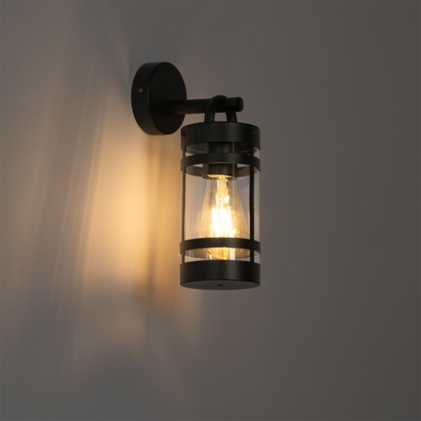 Industriële buiten wandlamp zwart IP44 - Ruben