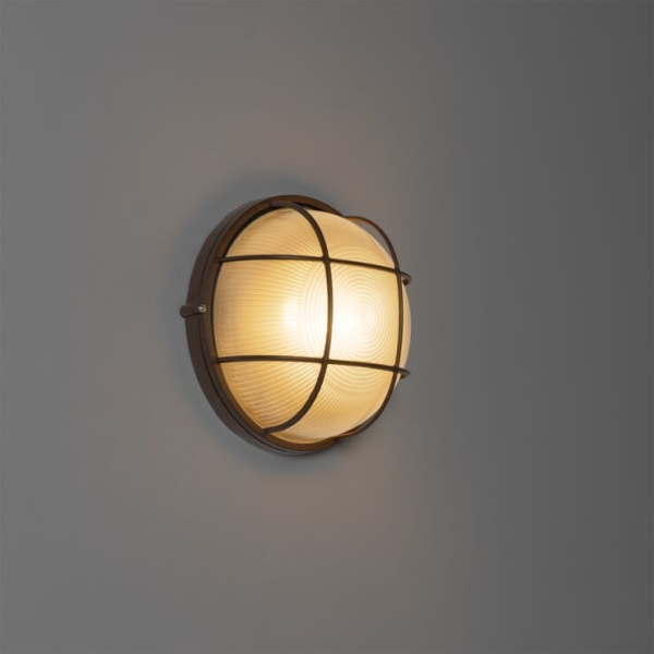 Industriële buitenwandlamp roestbruin IP44 - Hanneke