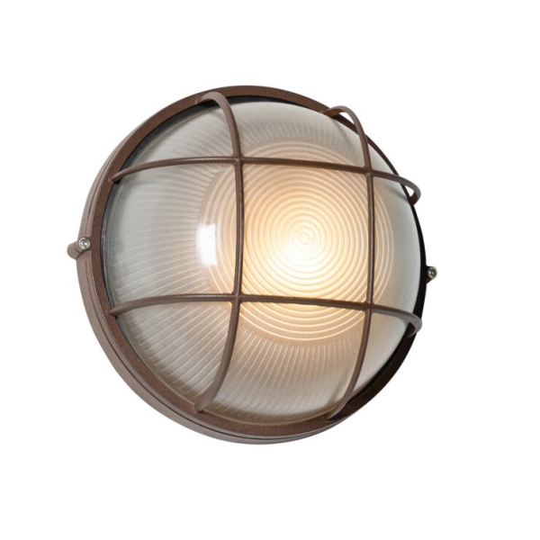 Industriële buitenwandlamp roestbruin IP44 - Hanneke