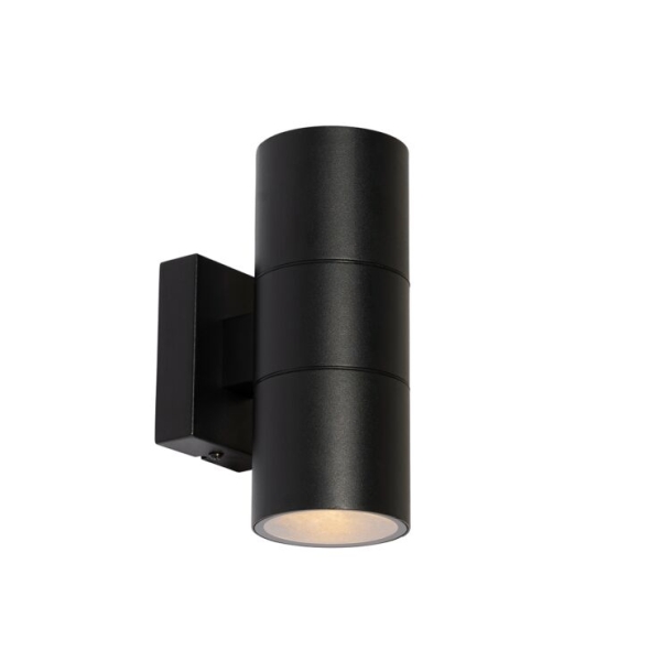 Moderne Buiten wandlamp zwart 2-lichts AR70 IP44 - Duo