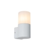 Moderne buiten wandlamp wit met opaal witte kap IP44 - Odense