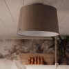 Moderne plafondlamp met taupe kap 35 cm - Combi