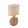 Landelijke tafellamp beige met bruin 39 cm - Djo