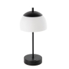 Tafellamp mushroom zwart met opaal glas incl. LED - Djent