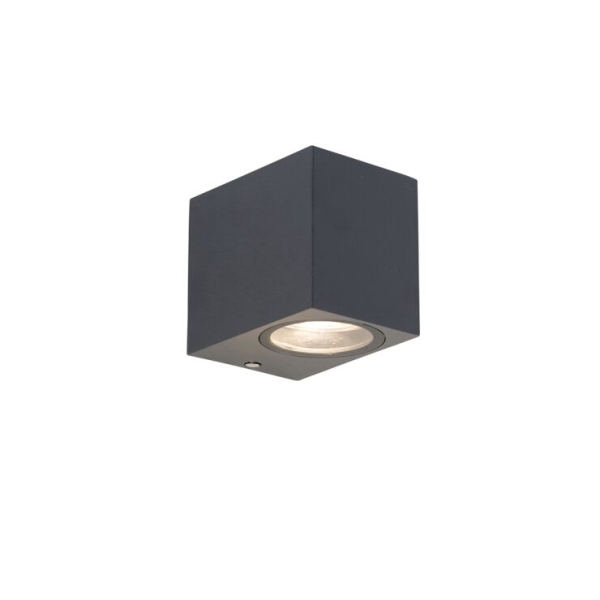 Moderne wandlamp donkergrijs IP44 - Baleno