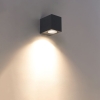 Moderne wandlamp donkergrijs IP44 - Baleno