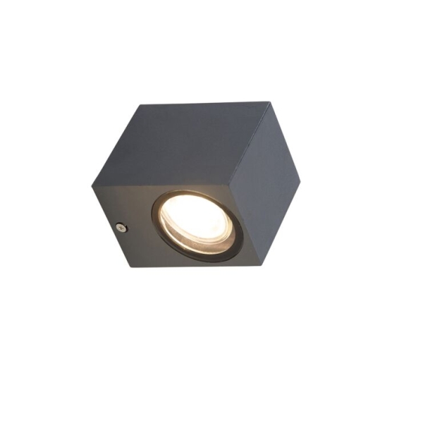 Moderne wandlamp donkergrijs IP44 - Baleno