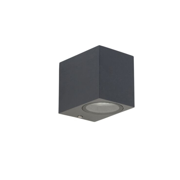 Moderne wandlamp donkergrijs IP44 - Baleno